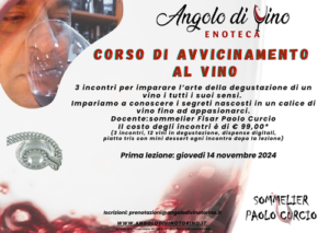 Mini corso di avvicinamento al vino.